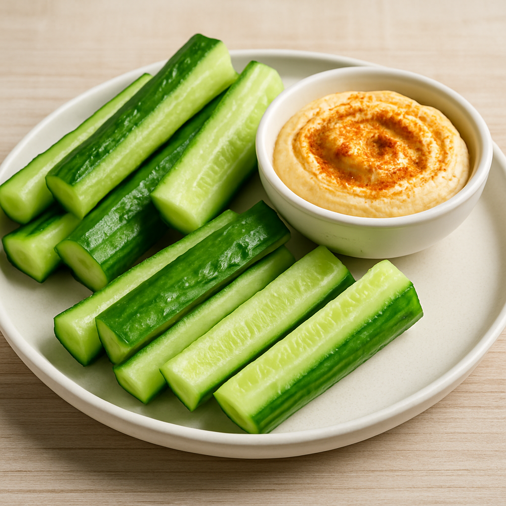 Palitos de Pepino con Hummus